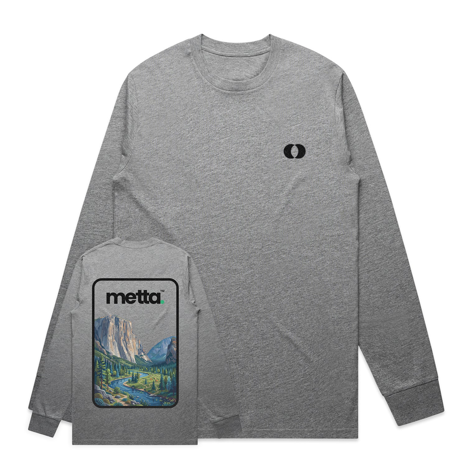 "El Capitan" Regular Fit Long Sleeve T-Shirt (Grey)