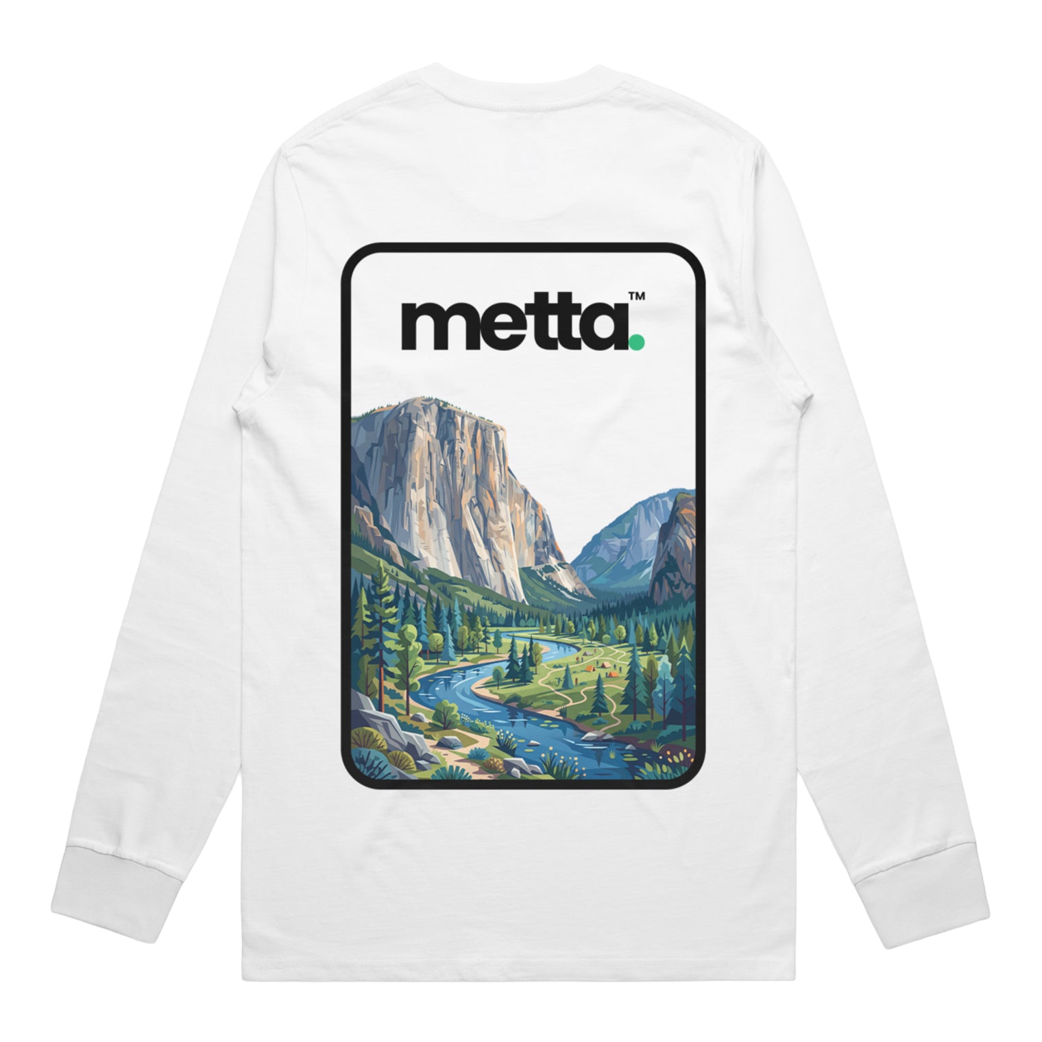 "El Capitan" Regular Fit Long Sleeve T-Shirt (White)
