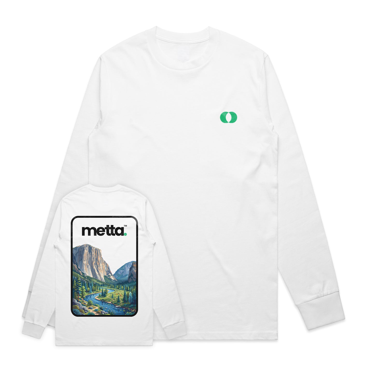 "El Capitan" Regular Fit Long Sleeve T-Shirt (White)