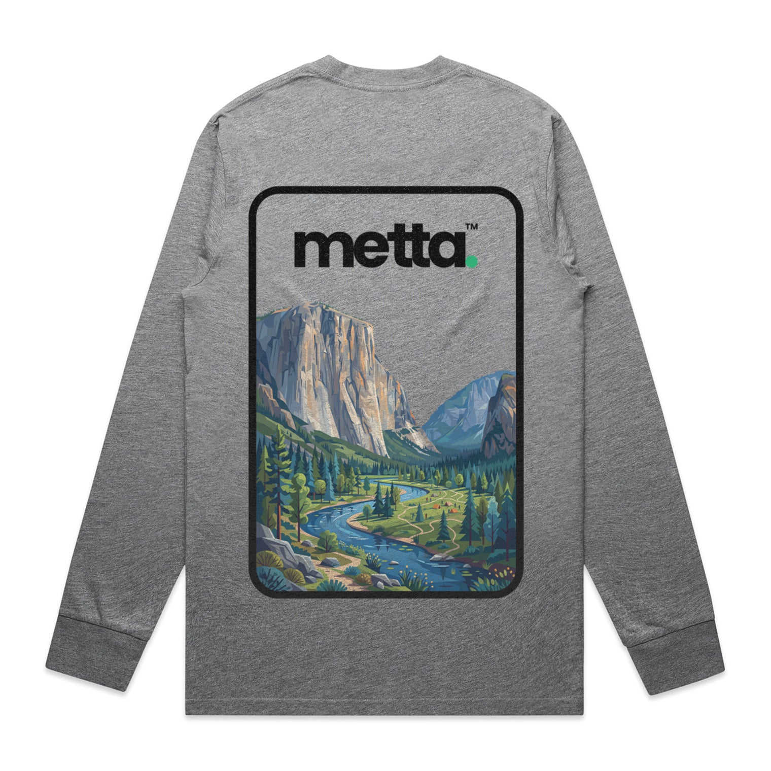 "El Capitan" Regular Fit Long Sleeve T-Shirt (Grey)