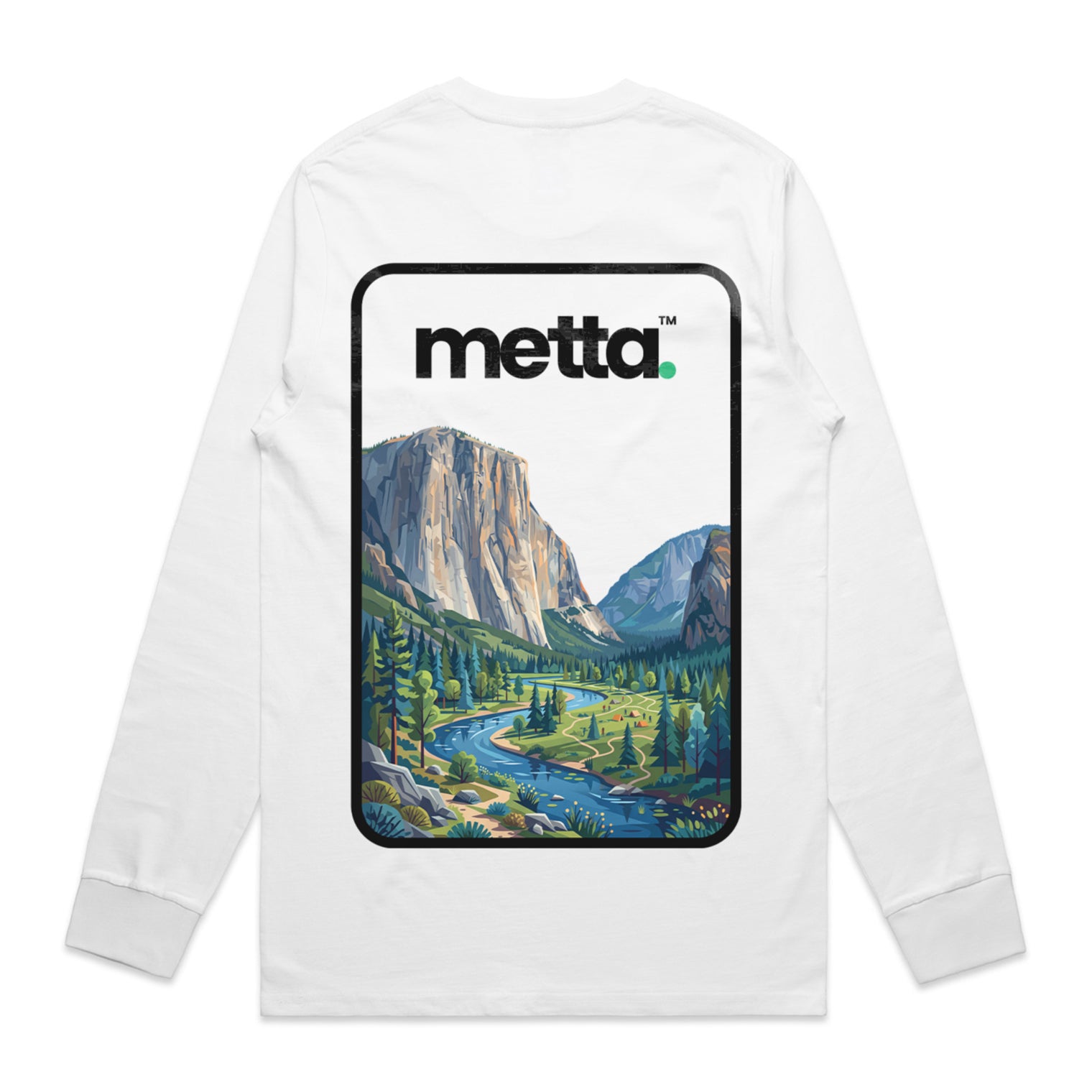 "El Capitan" Regular Fit Long Sleeve T-Shirt (White)