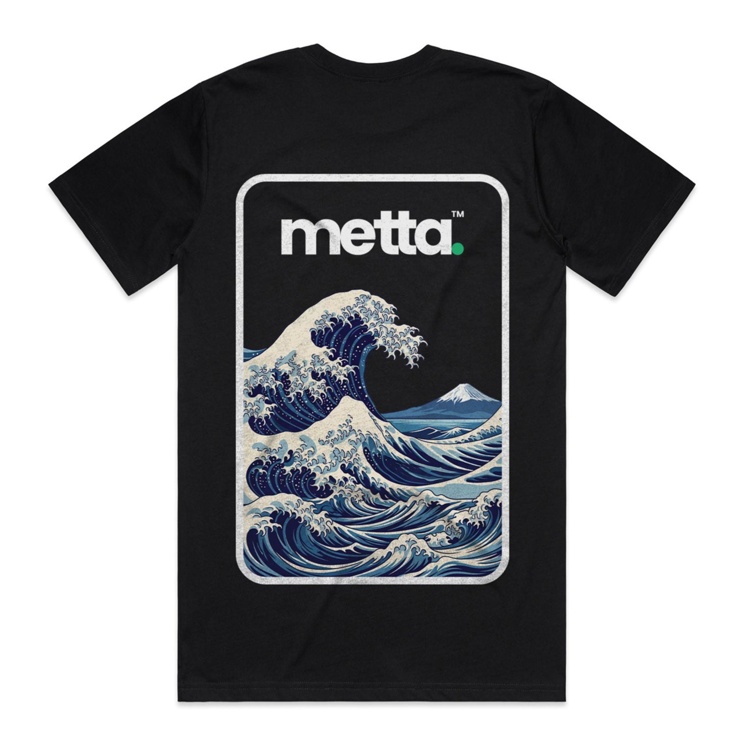 "The Great Wave" Regular Fit Short Sleeve T-Shirt (Black)