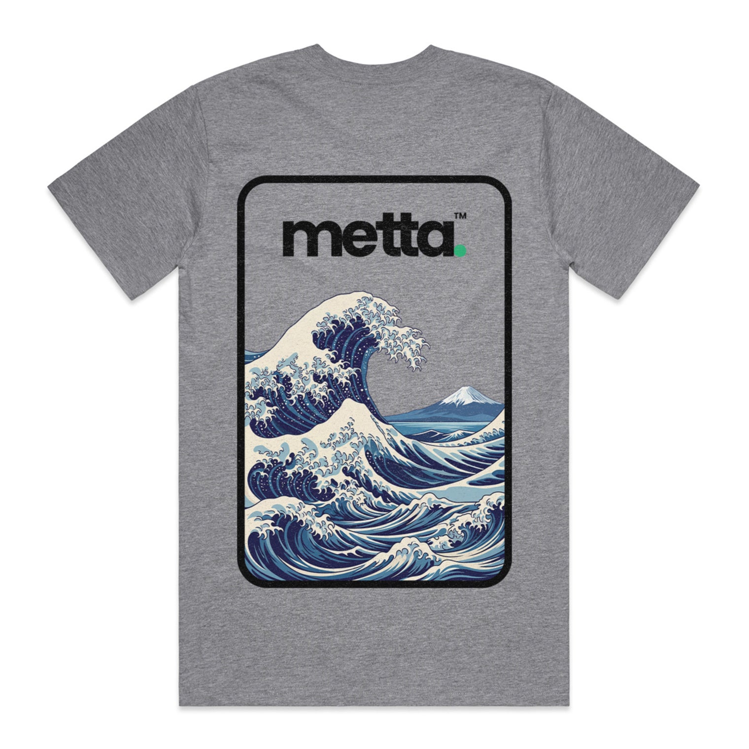 "The Great Wave" Regular Fit Short Sleeve T-Shirt (Grey)