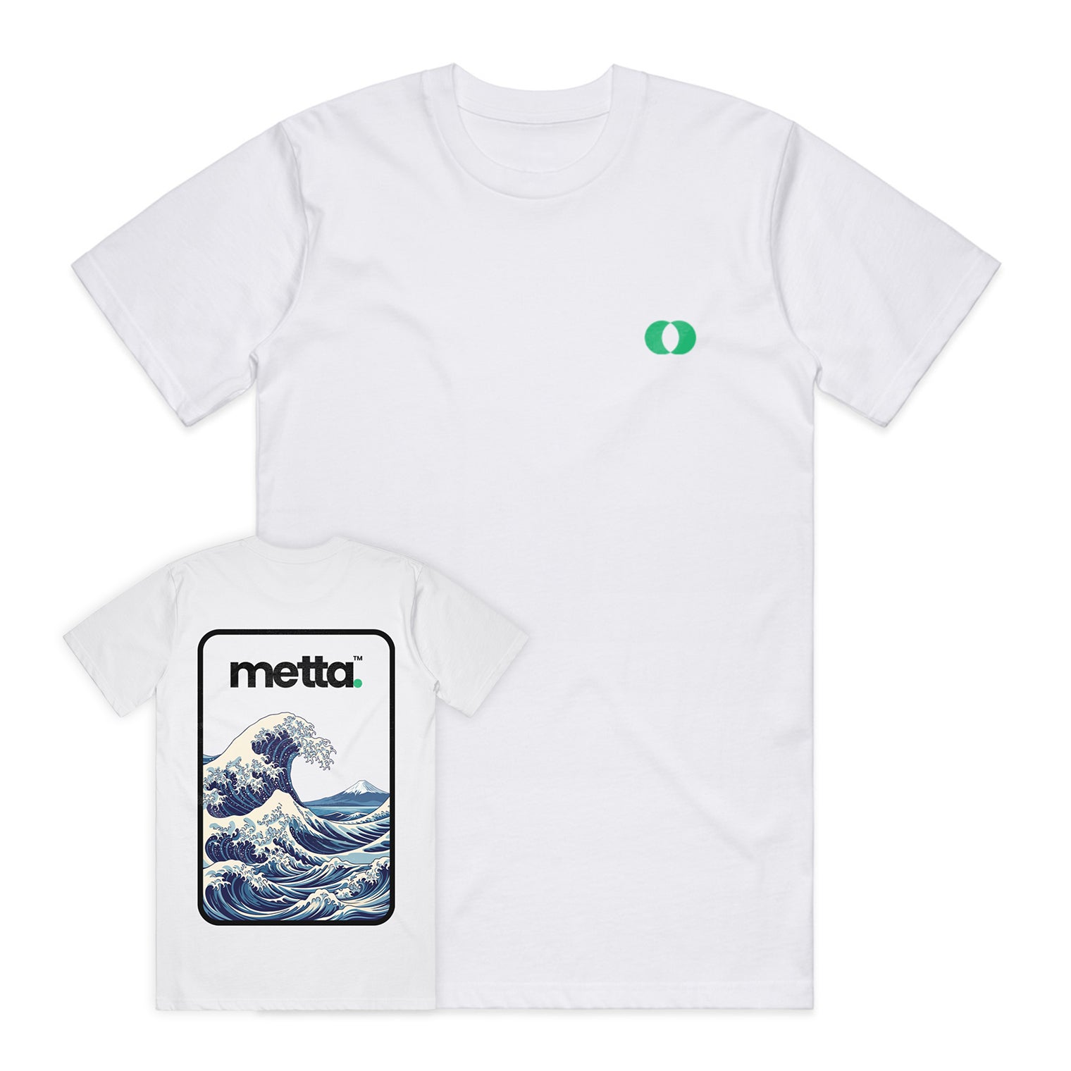 "The Great Wave" Regular Fit Short Sleeve T-Shirt (White)